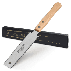 Japansäge Handsäge, Heatigo Zweischneidig Zugsäge 11/17 TPI Holz Feinsäge Japanische Säge Bündigschnittsäge für Heimwerken Holzbearbeitungswerkzeuge Outdoor Säge