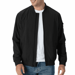 Rdruko Bomberjacke Herren Blouson jacke Übergangsjacke Leichte Fliegerjacke Herbst Male Freizeit Outdoor Jacken XXL Schwarz