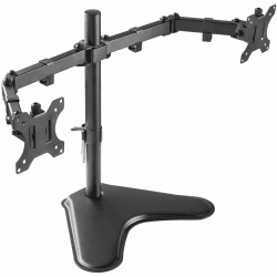 RICOO Monitor Halterung Tisch, VESA Tischhalterung für 13-27 Zoll, Monitorhalterung 2 Monitore Arm TS7311, Bildschirmhalterung Monitorarm Bildschirm Halter Monitorhalter Arme für Computermonitore