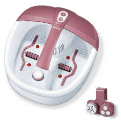 Beurer FB 35 Fußbad mit Vibrations- & Sprudelmassage für deine Füße, Aroma-Therapie-Anwendung, Wassertemperierung, Magnetfeld-Anwendung, 3 wechselbare Pediküre-Aufsätze, 1 Stück (1er Pack)
