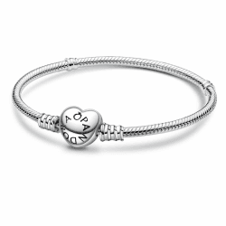 Purhole Charm Armband 925 Sterling Silber,Bettelarmband,Moments Armband Bracelet Charms,Me Armband Serie 19 Silber+Herzverschluss 19cm