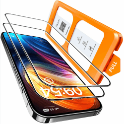 TOCOL für iPhone 16 für Panzerglas, Full Screen Stoßfest Schutzglas Auto-Installation 9H Härte folie Kratzfest Anti-Fingerabdruck Anti-Öl Anti-Bläschen Schutzfolie für iPhone 16, 2 Stück