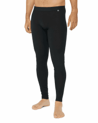 DANISH ENDURANCE Merino Thermounterhose Herren Lang, Premium Thermounterwäsche Herren, Funktionsunterwäsche, Warm & Atmungsaktiv, Funktionsunterhose Herren, Mit oder ohne Eingriff Schwarz M