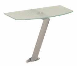 HAKU Möbel Wandkonsole alu Gloss, Metall, Sicherheitsglas - Maße: B 50 cm x H 41 cm x T 30 cm, Style: Modern