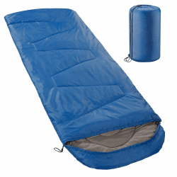 aqua-textil Schlafsack XXL mit Kapuze 220 x 85 cm Deckenschlafsack Packmaß klein & leicht Decke mit Reißverschluss