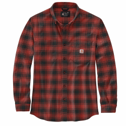 Carhartt Plaid Flannel Relaxed Fit Shirt L Roter Ocker