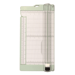 Vaessen Creative Papierschneider Mit Falzbrett 15x30,5cm, Mintgrün, für Scrapbooking und Karten Basteln