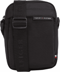 Tommy Hilfiger Herren Umhängetasche Element Repreve Mini Reporter Sportlich, Schwarz (Black), Einheitsgröße