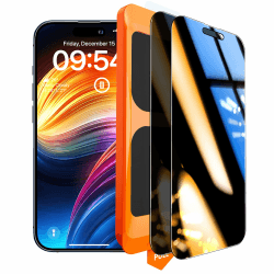 TOCOL Full Screen für iPhone 15 für Panzerglas Sichtschutz, Auto-Installation 9H Härte Stoßfest Kratzfest Anti-Fingerabdruck Anti-Bläschen Blickschutz Schutzglas für iPhone 15, 2 Stück