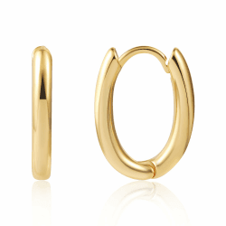 ALEXCRAFT Silber 925 Creolen Ohrringe Damen, Kleine Klobige Creolen Ohrringe Hypoallergen Sterling Silber Ohrringe Mini Dicke Creolen Ohrringe Kleine Huggie Ohrringe Kleine Breite Creolen Ohrringe 1.5-gold