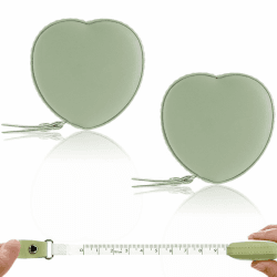 Doppelseitiges Maßband, 152,4 cm, ideal zum Messen von Körpergewebe, Nähen, Schneidern, Stricken, Basteln und Gewichtsverlust, Grün, 2 Stück