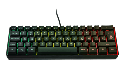 SureFire Kingpin X1 60% Gaming Tastatur Spanish, Gaming Multimedia Keyboard klein & mobil, RGB-Tastatur mit Beleuchtung, 25 Anti-Ghosting-Tasten, spanisches Layout QWERTY