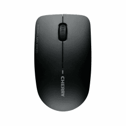 CHERRY MW 2400, Kabellose Maus, Symmetrisches Design für Rechts- & Linkshänder, 2,4 GHz Funk, Optischer Sensor, GS-Zulassung, Batteriebetrieben, Schwarz