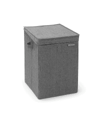 Brabantia Wäschebox Stapelbar 35L - vorn und oben zu öffnen - Großes Volumen - leichte und stabile Griffe - Pepper Black