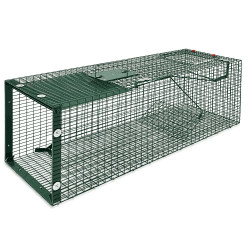 Moorland Safe 5002 Lebendfalle 90x30x30cm stabile Falle als Marderfalle, Katzenfalle, Fuchsfalle, Rattenfalle Kastenfalle mit Falltür und geschütztem Handgriff – Tierfalle