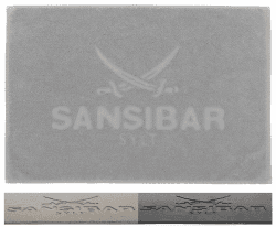 Sansibar Badvorleger Fein-Flor Badteppich Badematte 100% Baumwolle 50x80 cm (50 x 80 cm, Silber Einzeln)