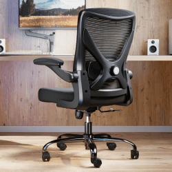 TRALT Ergonomischer Bürostuhl - X-förmiger Computer-Schreibtischstuhl bequem, Gaming-Stuhl, Bürostuhl mit Lendenwirbelstütze, Mesh-Bürostühle, Schreibtischstuhl für Lange Stunden(Schwarz)