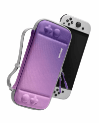 tomtoc Slim Tasche Case für Nintendo Switch / Switch OLED Modell, Ultra-dünn, Schlank, Leicht Hartschalen, Rundumschutz Tragetasche für Switch Konsole und 10 Spiele, Eva Hard Schutzhülle