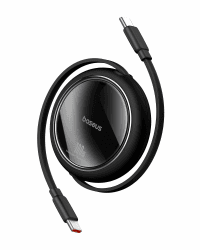 Baseus USB C Kabel, 100W PD 5A QC 4.0 Mini Einziehbar Schnellladekabel USB C auf USB C Kabel, 4-stufige Länge Voreingestellter USB C Ladekabel für iPhone 16 15 Samsung ipad Tragbar Leicht zu Verstauen