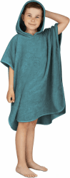 normani Kinder-Badeponcho Strandponcho - Handtuch-Poncho aus 100% natürlicher Bio-Baumwolle Handtuch Cape Badetuch mit Kapuze für Jungen und Mädchen ab 2 Jahren Petrol 60 x 60 cm
