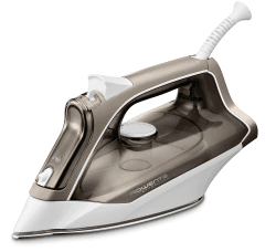 Rowenta Effective+ Dampfbügeleisen, 2400 Watt, Dampfstoß: 120 g/Min., Dauerdampfmenge: 40 g/Min., Antikalk-System, exzellente Dampfverteilung, kratzfeste Bügelsohle, kupfer/weiß, DX1635