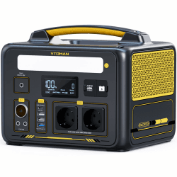 VTOMAN Jump 600X Tragbare Powerstation 600W - 299Wh Solar Generator LiFePO4 Batterie Stromgenerator Mobile mit 2x 600W (1200W Spitze), Erweiterbare Kapazität für Garten Camping Wohnmobil Notfall