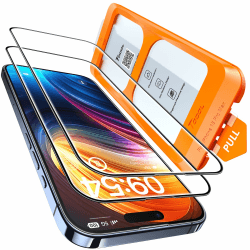 TOCOL für iPhone 15 Pro Max für Panzerglas, Full Screen Auto-Installation Schutzglas 9H Härte Stoßfest Kratzfest Anti-Fingerabdruck Anti-Öl Anti-Bläschen, 2 Stück