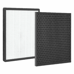 FY2420/40 & FY2422/40 Ersatzfilter für Philips Luftreiniger Serie 2000 2000i, für Philips AC2889 AC2887 AC2882 AC3829 (1er HEPA Filter und 1er Aktivkohlefilter)