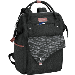 KROSER Rucksack Damen für Schule Laptop Rucksack 15,6 Zoll Schulrucksack Daypack Wasserdichte mit USB-Ladeanschluss Tablet für Universität/Reisen/Business/Arbeit Frauen/Männer A-schwarz