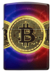Zippo – Crypto Design – 540 Color – 540 White Matte – Sturmfeuerzeug, nachfüllbar, in hochwertiger Geschenkbox, 48062-000002