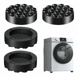 4 Stück Waschmaschine Unterlage Universal Anti Vibrationsdämpfer Fußpolster Universal Anti Rutsch Pads Waschmaschinen Dämpfer Antivibrationsmatte Für Waschmaschinen Trockner Möbel Kühlschrank