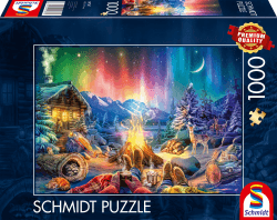 Schmidt Spiele 59787 Lagerfeuerromantik unterm Sternenhimmel, 1000 Teile Puzzle, Mehrfarbig