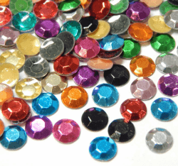 7500 Stück Hotfix Metall-Nieten Studs Rhinestuds 3mm Octagon Thermo Selbstklebend zum Aufbügeln Bügelnieten Mehrfarbiges (Bunt 3mm 7500 Stück)