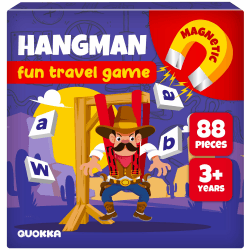 Quokka Magnet Magnetisches Hangman Spiel - Reisespielzeug für Kinder ab 3 - Gesellschaftsspiele ab 8 Jahre - Spiele für Autofahrt Kinder - Lernspiele ab 6 Jahre - Geschenke für Jungen und Mädchen