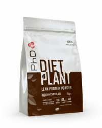 PhD Nutrition Diet Plant Protein Pulver vegan 1kg Belgische Schokolade, Kalorienarmes High Protein Eiweißpulver zur Diät Unterstützung mit 19g Eiweiß pro Portion