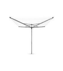 Brabantia - Essential Wäschespinne - Regenschirm'-System - UV-beständige Wäscheleine, Kein Durchhängen - Auch für Kleiderbügel - Stabile Aufhängeöse - Metallic Grey - ø 295 cm