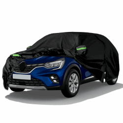 Autoabdeckung Wasserdicht Kompatibel mit Renault Captur 2013-2024, Atmungsaktiv Vollgarage Autoplane für Regen Sonne Staub Schutz Auto Abdeckplane Abdeckung