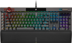 CORSAIR K100 RGB Optisch-Mechanische Kabelgebundene Gaming-Tastatur - OPX Linear-Schalter - PBT Double-Shot Tastenkappen - Elgato Stream Deck & iCUE Kompatibel - PC, Mac, Xbox - QWERTZ DE - Schwarz