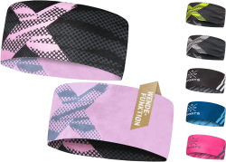 Sport Stirnband zum Wenden, leicht, elastisch, schnelltrocknend, Headband, Ohrenschützer, Schweißband, Haarband, Kopfband, Wandern, Laufen, Rad, Ski unter Helm