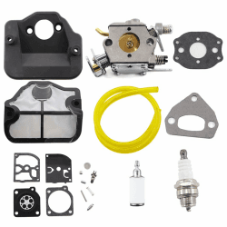 MCHNIC Vergaser mit Luftfilter Zündkerze Membran Dichtung Reparatursatz für Husqvarna 36 41 136 137 137E 141 141LE 142 142E Kettensäge Ersetzt Zama C1Q-W29E
