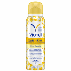 Vionell Sensitive Scents, Intimdeo für Frauen, Lang anhaltende Frische, Hypoallergen, Respektiert den pH-Wert der Haut, White Jasmine, 125 ml