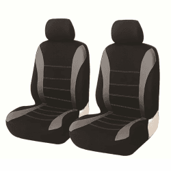 bangminda Auto-Sitzbezug 2er Set Universal-Sitzbezug für Vordersitze Vordersitzbezüge Auto-Schonbezug Sitzbezüge Auto Vordersitze Schonbezüge für Autositze Autositz Zubehör (Grau)