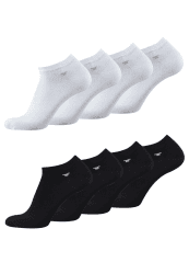 TOM TAILOR Sneaker Socken - bequeme Herrensocken - Socken für den Alltag und Freizeit - im praktischen 8er Pack 39-42 blk/wht
