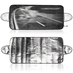 com-four® 2X Abdeckung für die Frontscheibe im Winter, Auto Frostabdeckung für die Windschutzscheibe auch gegen UV-Strahlung, Sonne, Staub, EIS, Frost und Schnee