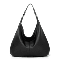 Ashioup Women's Tote Bag Vintage PU Leather Handbags for Women Hobo bags Tote Shoulder Bag with Zipper Schwarz