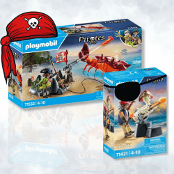 PLAYMOBIL 71532 Kampf gegen die Riesenkrabbe 71421 Kanonenmeister