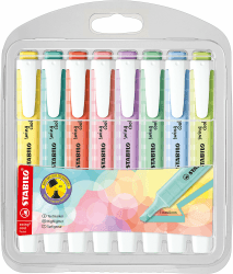 STABILO - Textmarker - swing cool Pastel - 8er Pack - mit 8 verschiedenen Farben