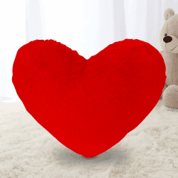 RANJIMA Herzkissen, Rot Herzform Kissen Kuschelkissen, Kuschelkissen Schmusekissen Flausch Plüsch Dekokissen, Love Zierkissen Aesthetic, Plüsch Kissen für Wohnzimmer Sofa Schlafzimmer Bett, 46*36 cm