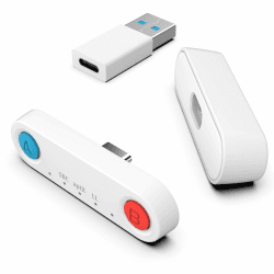 PS5 aptX Low Latency Bluetooth Audio Adapter, Inwa Wireless Bluetooth AudioTransmitter Dongle, USB C/USB, für 2 Kopfhörern, für PS4/5, Switch, PC