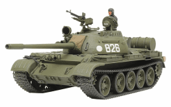 TAMIYA 32598 Tank 1:48 Russischer Mit. KPz T-55, originalgetreue Nachbildung, Modellbau, Plastik Bausatz, Basteln, Hobby, Kleben, Modellbausatz, Zusammenbauen, unlackiert, grün